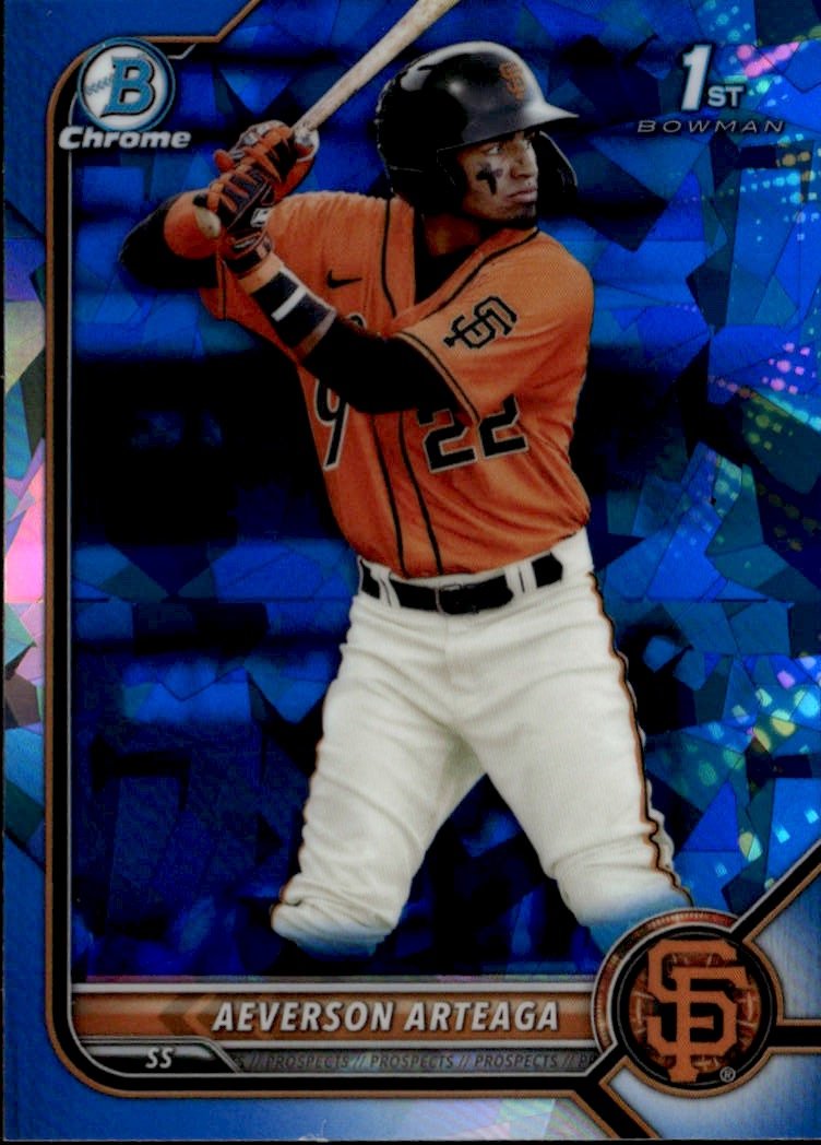 2022 Bowman Sapphire Edition Aeverson Arteaga graded slab