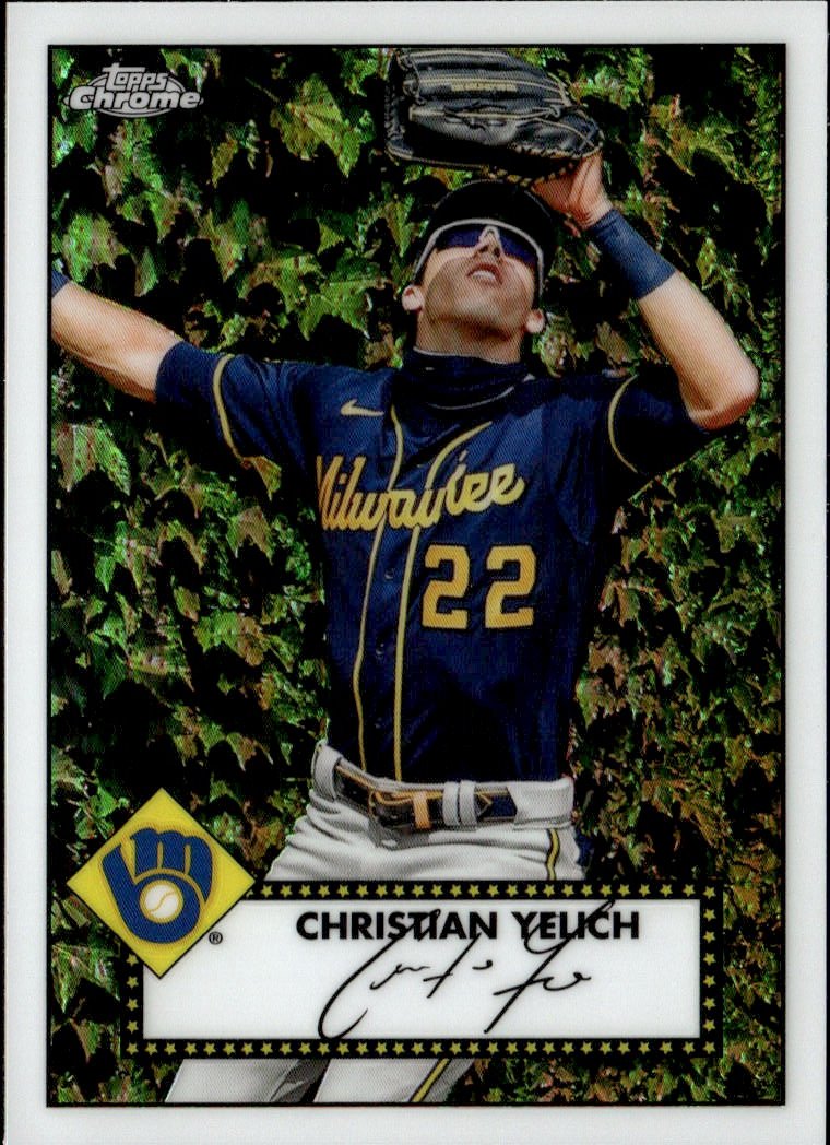 2021 Topps Chrome Christian Yelich graded slab