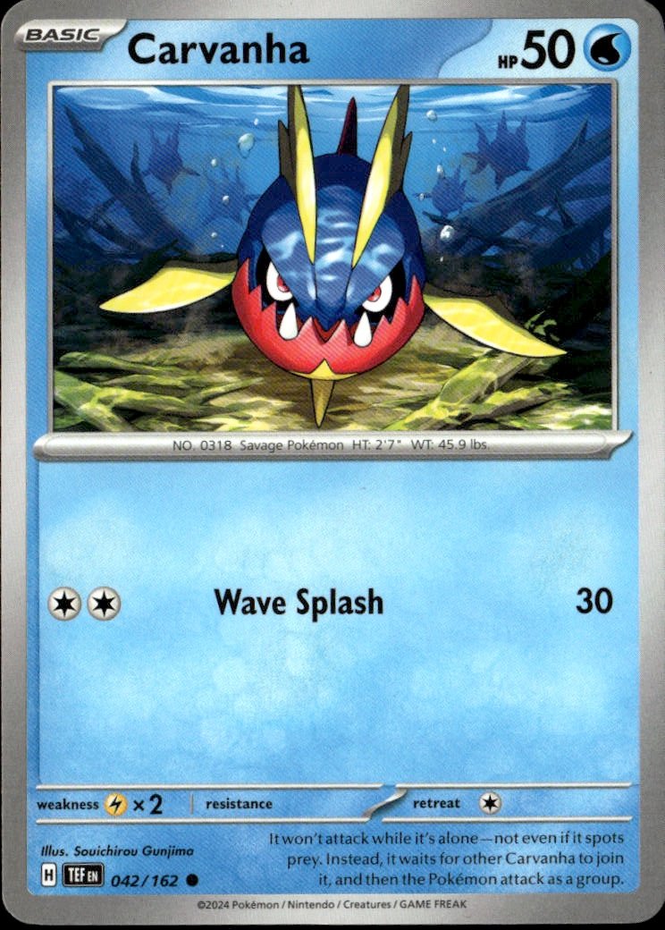 2024 Pokemon Svi Carvanha graded slab