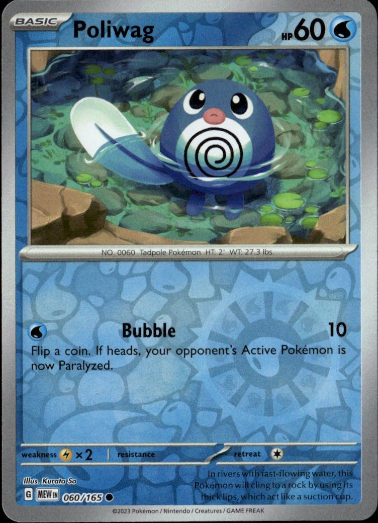 2023 Pokemon Mew Poliwag graded slab
