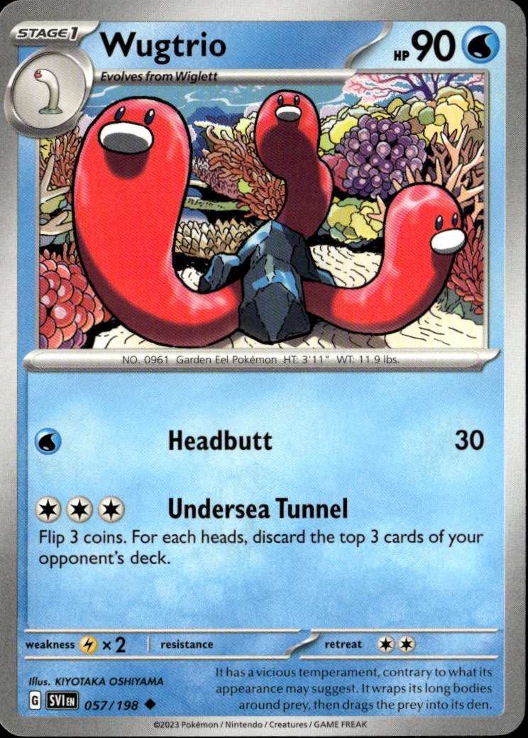 2023 POKEMON SVI #057/198 WUGTRIO MPE 10 GEM/MT — graded card up for auction