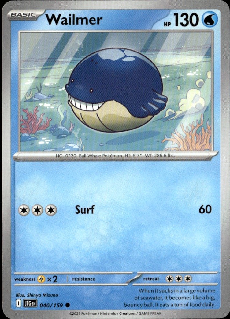 2025 Pokemon Jtg Wailmer graded slab