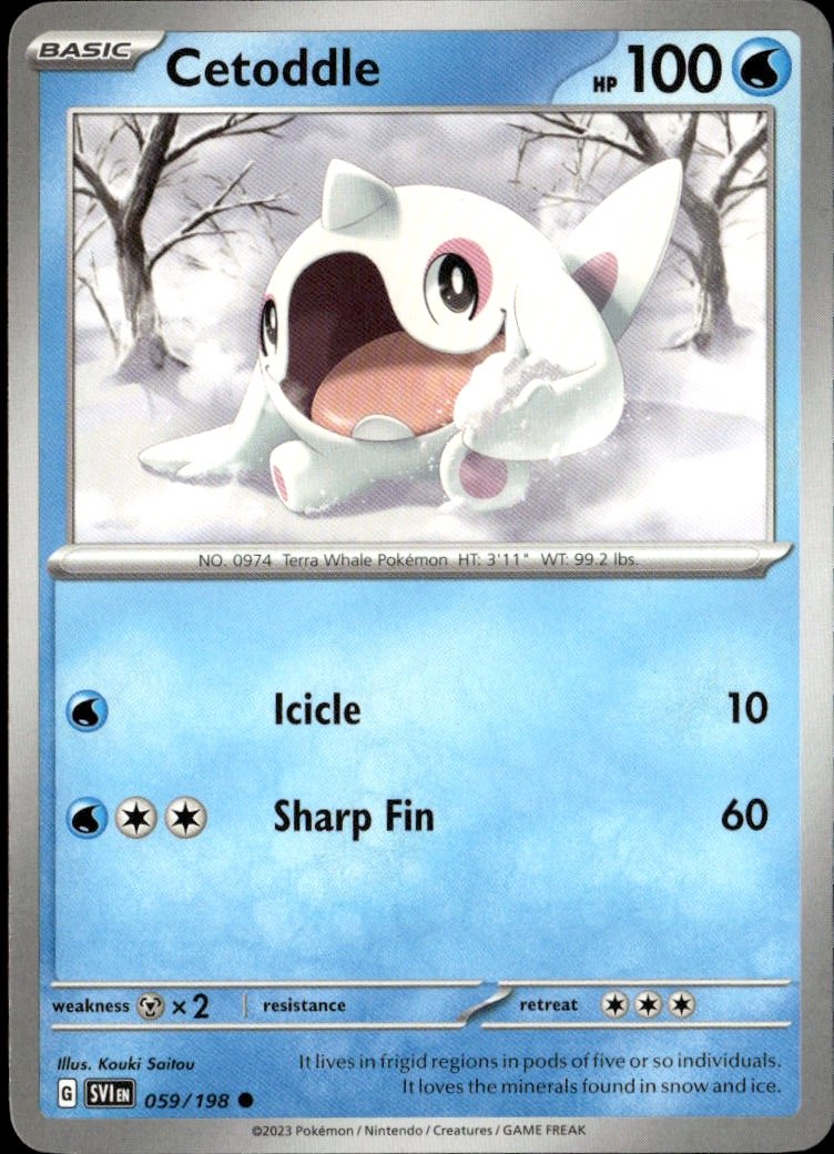 2023 Pokemon Svi Cetoddle graded slab
