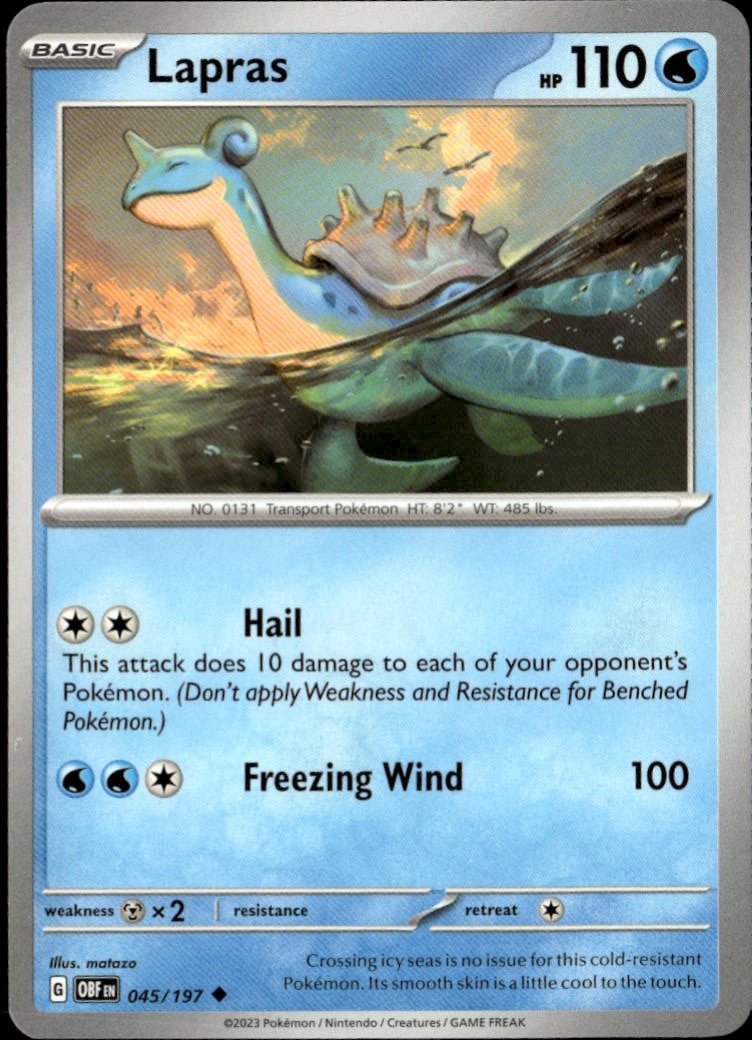 2023 Pokemon Obf Lapras graded slab