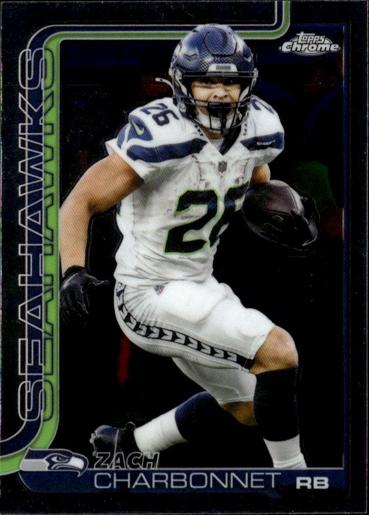 2025 Topps Chrome Zach Charbonnet graded slab