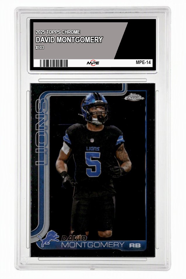 2025 TOPPS CHROME #103 DAVID MONTGOMERY MPE 10 GEM/MT — graded card up for auction
