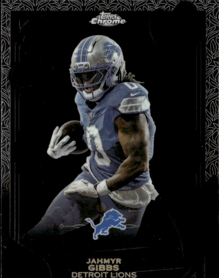 2024 Topps Chrome Jahmyr Gibbs graded slab