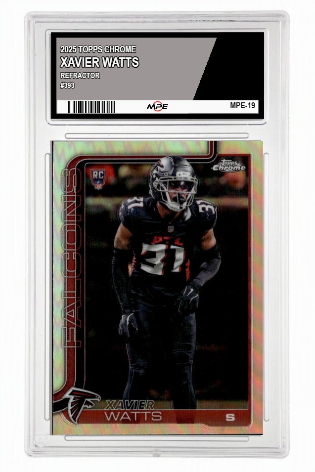 2025 TOPPS CHROME REFRACTOR #393 XAVIER WATTS MPE 9.5 MINT+ — graded card up for auction