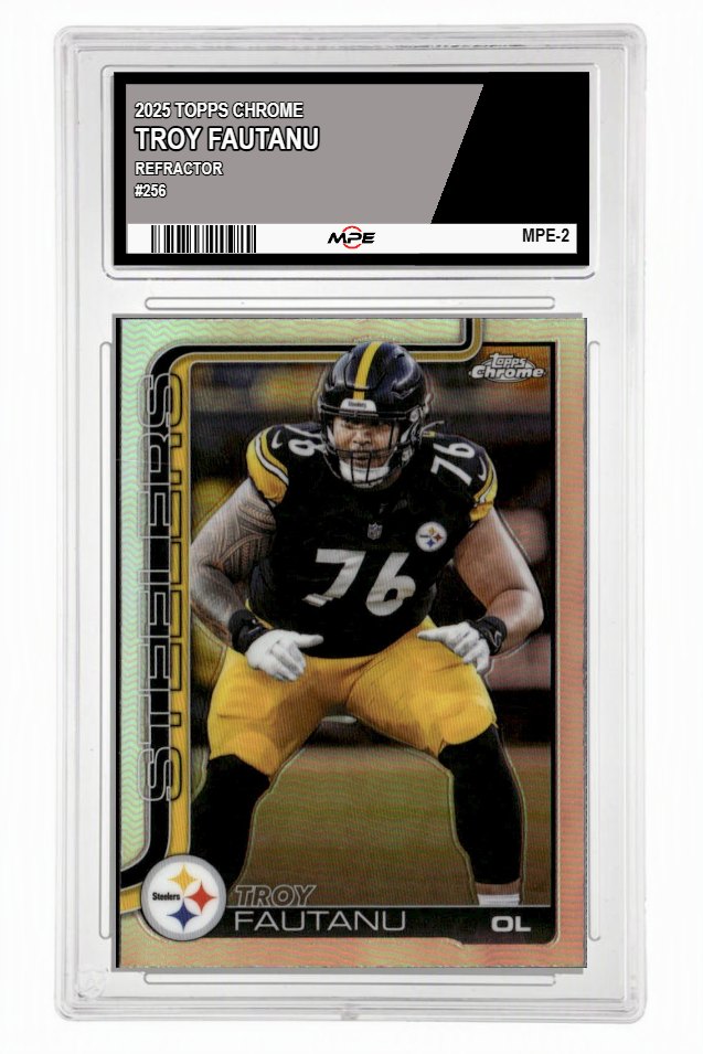 2025 TOPPS CHROME REFRACTOR #256 TROY FAUTANU MPE 10 GEM/MT — graded card up for auction