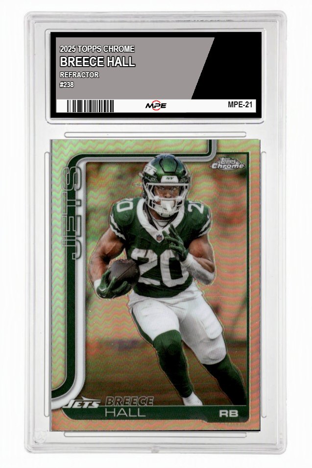 2025 TOPPS CHROME REFRACTOR #238 BREECE HALL MPE 10 GEM/MT — graded card up for auction