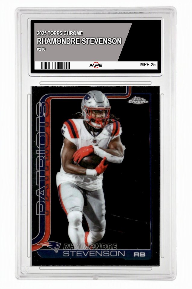 2025 TOPPS CHROME #210 RHAMONDRE STEVENSON MPE 9.5 MINT+ — graded card up for auction