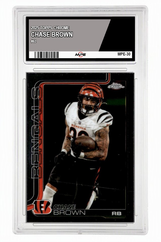 2025 TOPPS CHROME #62 CHASE BROWN MPE 10 GEM/MT — graded card up for auction