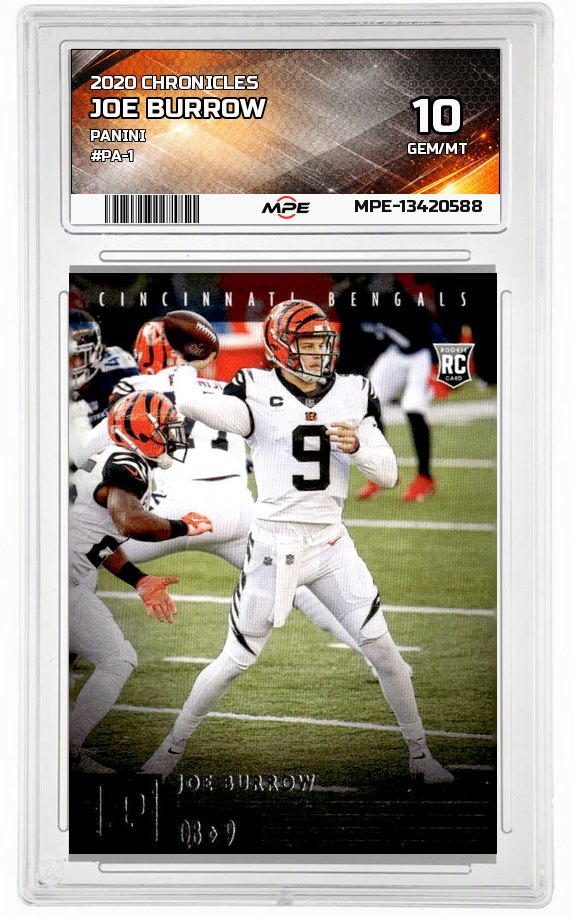 2020 CHRONICLES PANINI #PA-1 JOE BURROW MPE 10 GEM/MT — graded card auctioned from the MPE vault