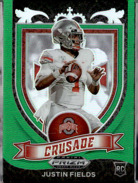 2021 Prizm Draft Picks Justin Fields graded slab
