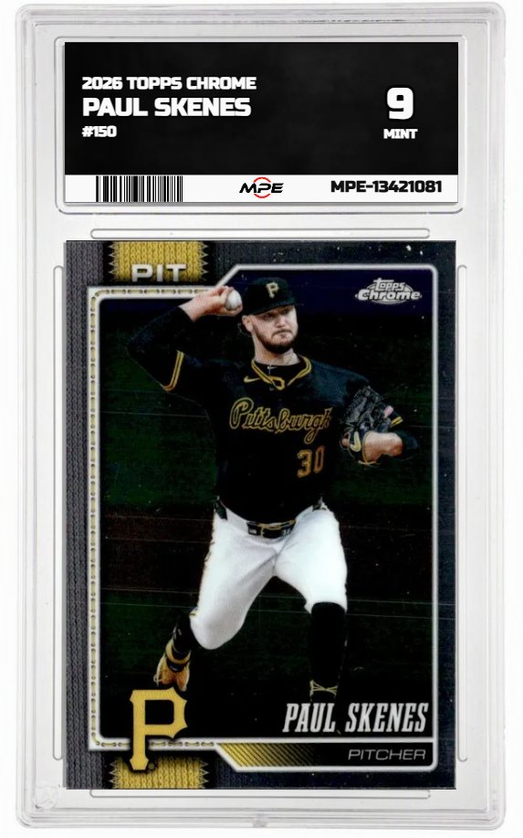 2026 TOPPS CHROME #150 PAUL SKENES MPE 9 MINT — graded card auctioned from the MPE vault