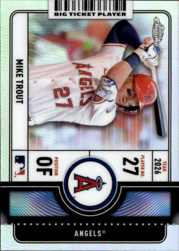 MIKE TROUT — 2026 TOPPS CHROME GEM/MT — graded card up for auction