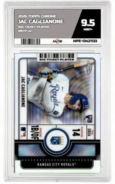2026 TOPPS CHROME BIG TICKET PLAYER #BTP-22 JAC CAGLIANONE MPE 9.5 MINT+ — graded card up for auction