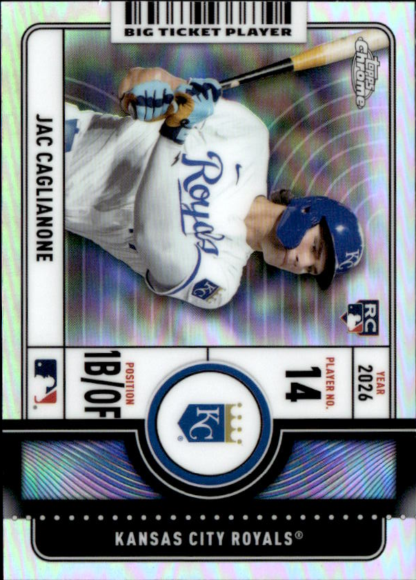 JAC CAGLIANONE — 2026 TOPPS CHROME GEM/MT — graded card auctioned from the MPE vault
