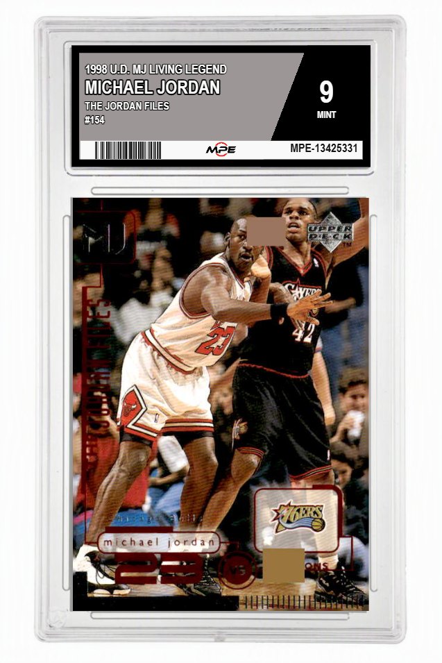 1998 U.D. MJ LIVING LEGEND THE JORDAN FILES #154 MICHAEL JORDAN MPE 9 MINT — graded card up for auction