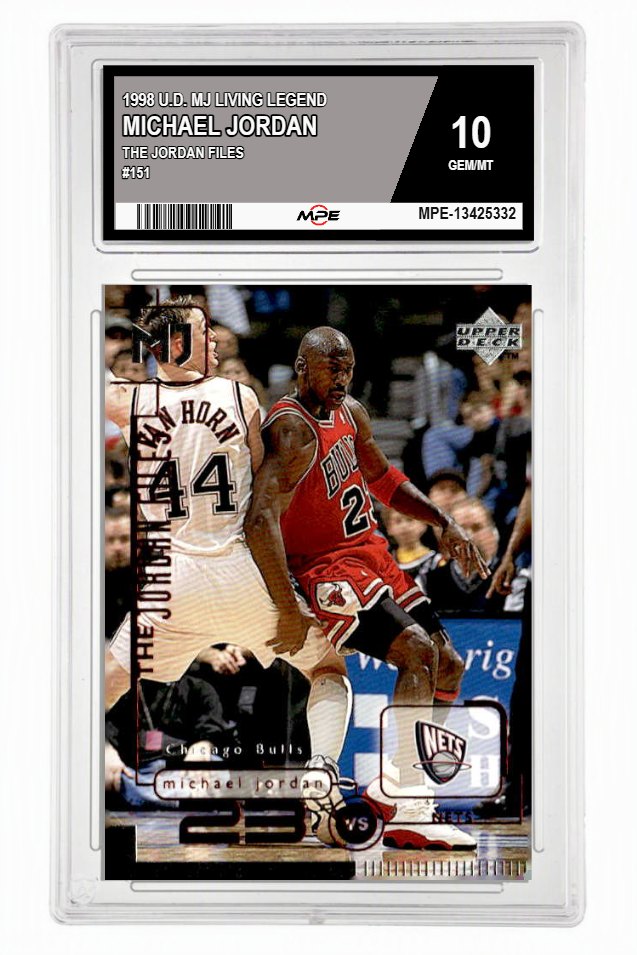 1998 U.D. MJ LIVING LEGEND THE JORDAN FILES #151 MICHAEL JORDAN MPE 10 GEM/MT — graded card up for auction