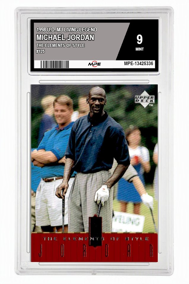 1998 U.D. MJ LIVING LEGEND THE ELEMENTS OF STYLE #125 MICHAEL JORDAN MPE 9 MINT — graded card up for auction