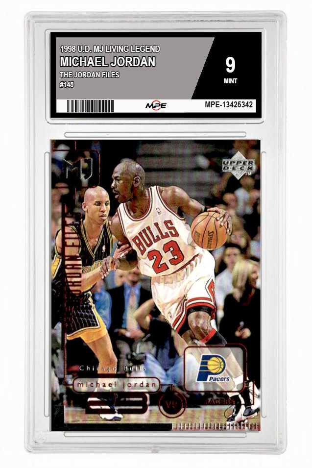 1998 U.D. MJ LIVING LEGEND THE JORDAN FILES #145 MICHAEL JORDAN MPE 9 MINT — graded card up for auction