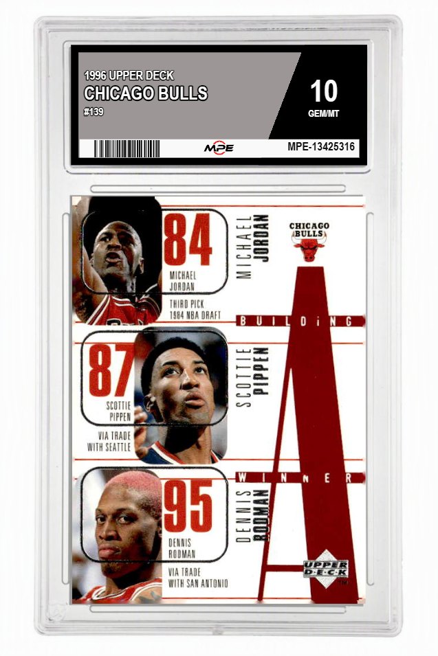 1996 UPPER DECK #139 CHICAGO BULLS MPE 10 GEM/MT — graded card up for auction
