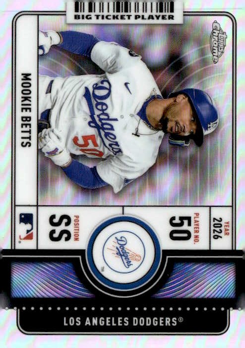 MOOKIE BETTS — 2026 TOPPS CHROME GEM/MT — graded card auctioned from the MPE vault