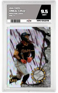 2024 TOPPS WRECKING CREW #WC-17 ONEIL CRUZ MPE 9.5 MINT+ — graded card up for auction