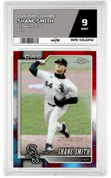 2026 TOPPS CHROME RED WHITE BLUE #215 SHANE SMITH MPE 9 MINT — graded card up for auction