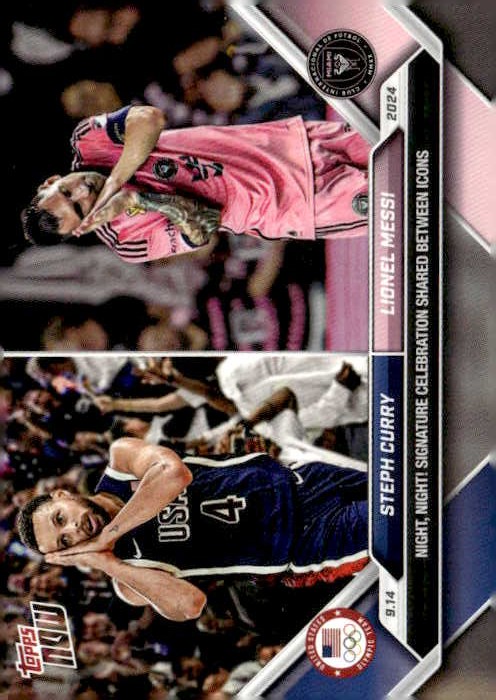 2024 Topps Now S. Curry / L. Messi graded slab