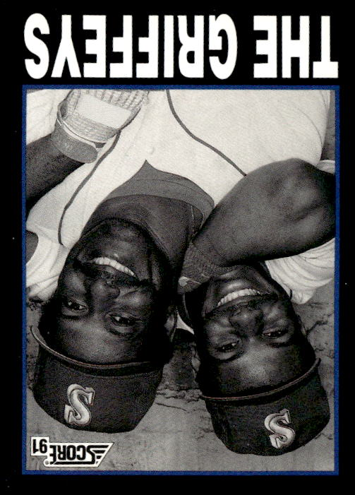 1991 Score The Griffeys graded slab