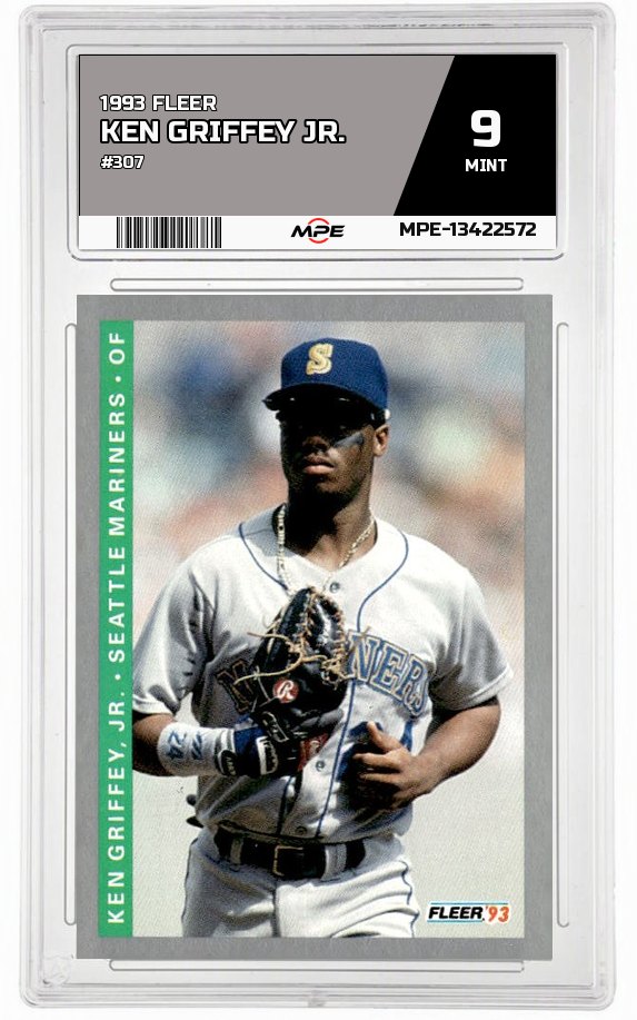 1993 FLEER #307 KEN GRIFFEY JR. MPE 9 MINT — graded card auctioned from the MPE vault