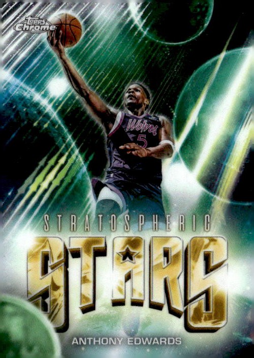 2025 Topps Chrome Upd. Anthony Edwards graded slab