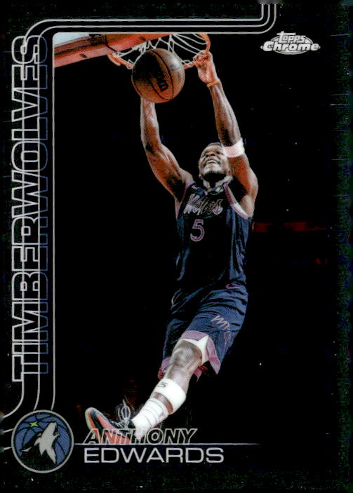 2025 Topps Chrome Upd. Anthony Edwards graded slab