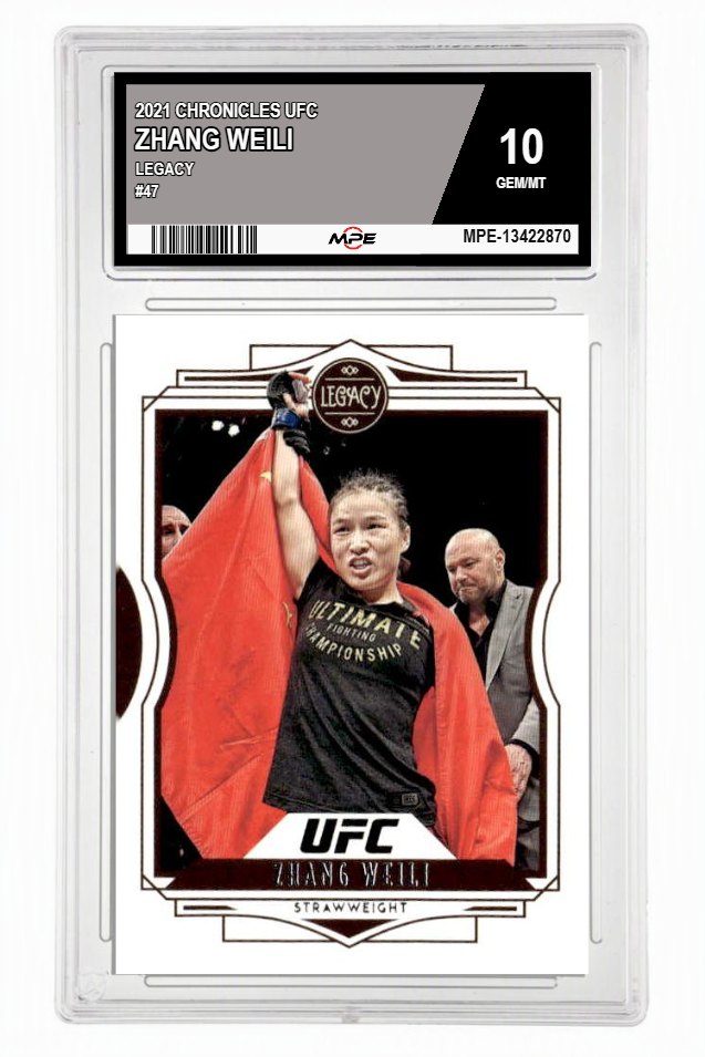 ZHANG WEILI — 2021 CHRONICLES UFC GEM/MT — graded card up for auction