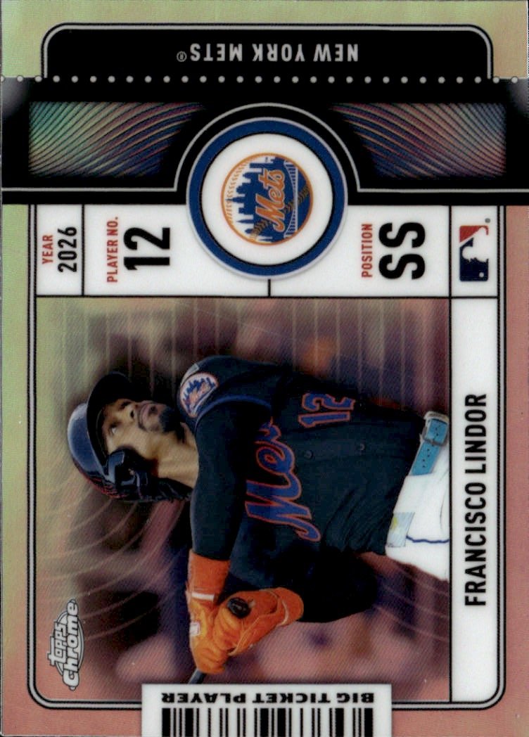 2026 Topps Chrome Francisco Lindor graded slab