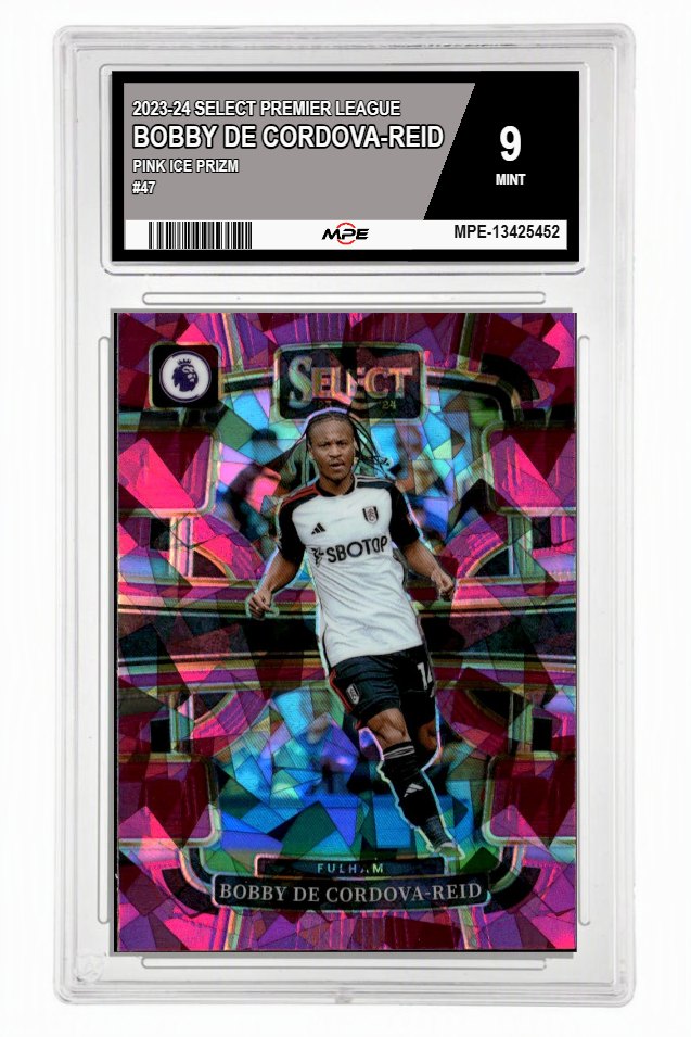 2023-24 SELECT PREMIER LEAGUE PINK ICE PRIZM #47 BOBBY DE CORDOVA-REID MPE 9 MINT — graded card up for auction