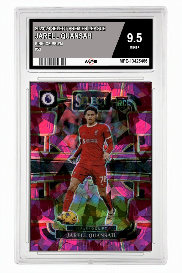 2023-24 SELECT PREMIER LEAGUE PINK ICE PRIZM #53 JARELL QUANSAH MPE 9.5 MINT+ — graded card up for auction