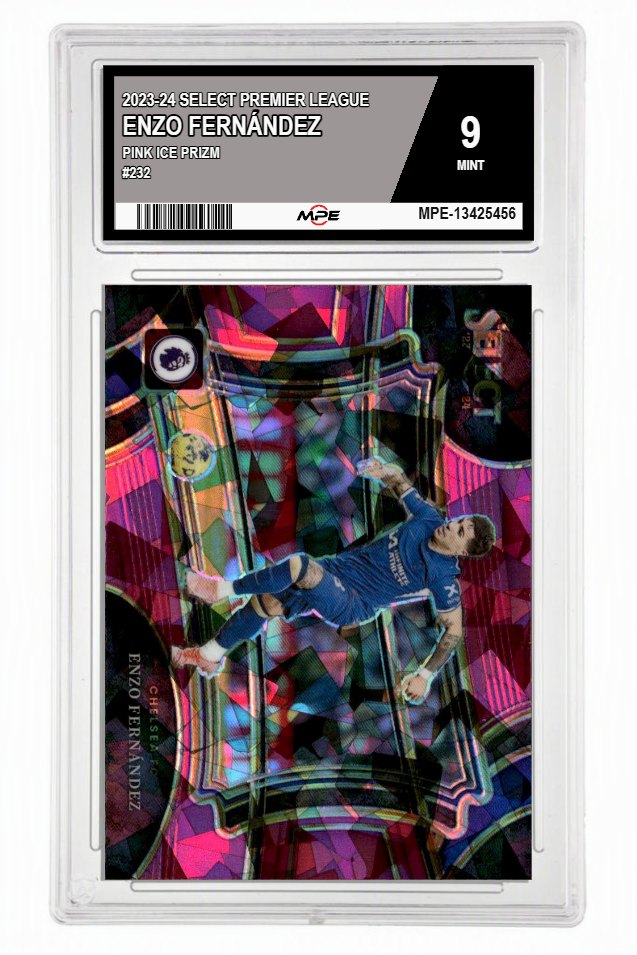 2023-24 SELECT PREMIER LEAGUE PINK ICE PRIZM #232 ENZO FERNÁNDEZ MPE 9 MINT — graded card auctioned from the MPE vault