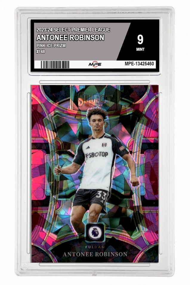 2023-24 SELECT PREMIER LEAGUE PINK ICE PRIZM #148 ANTONEE ROBINSON MPE 9 MINT — graded card up for auction