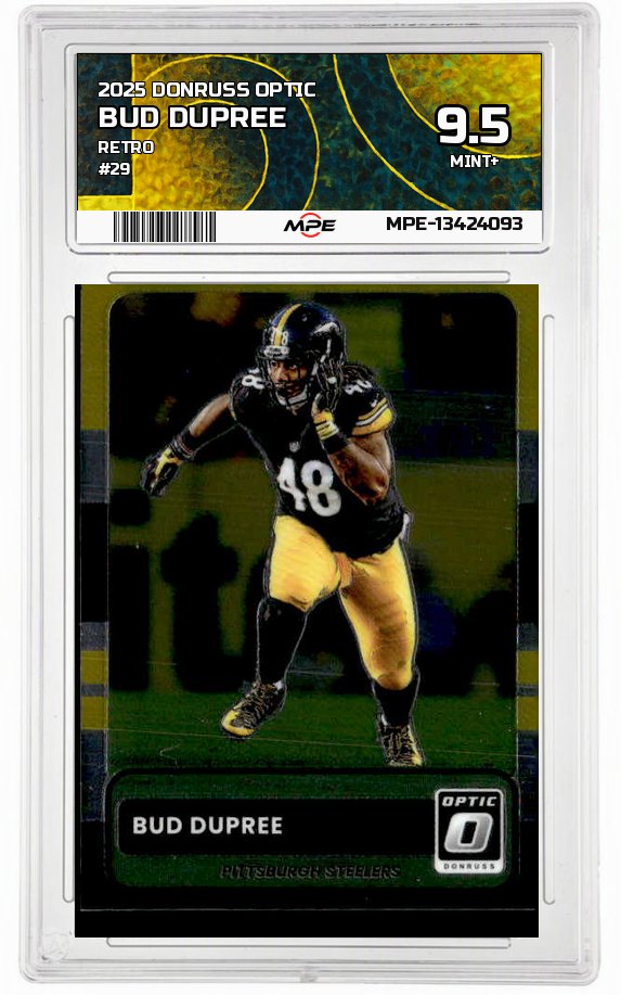 2025 DONRUSS OPTIC RETRO #29 BUD DUPREE MPE 9.5 MINT+ — graded card auctioned from the MPE vault