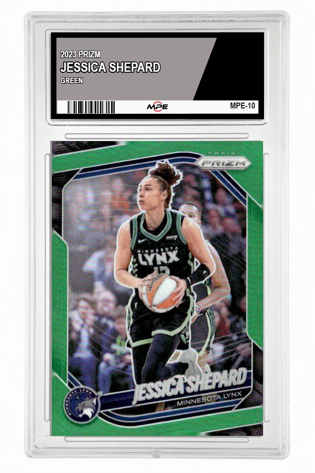 2025 PRIZM WNBA GREEN #137 JESSICA SHEPARD MPE 9 MINT — graded card up for auction