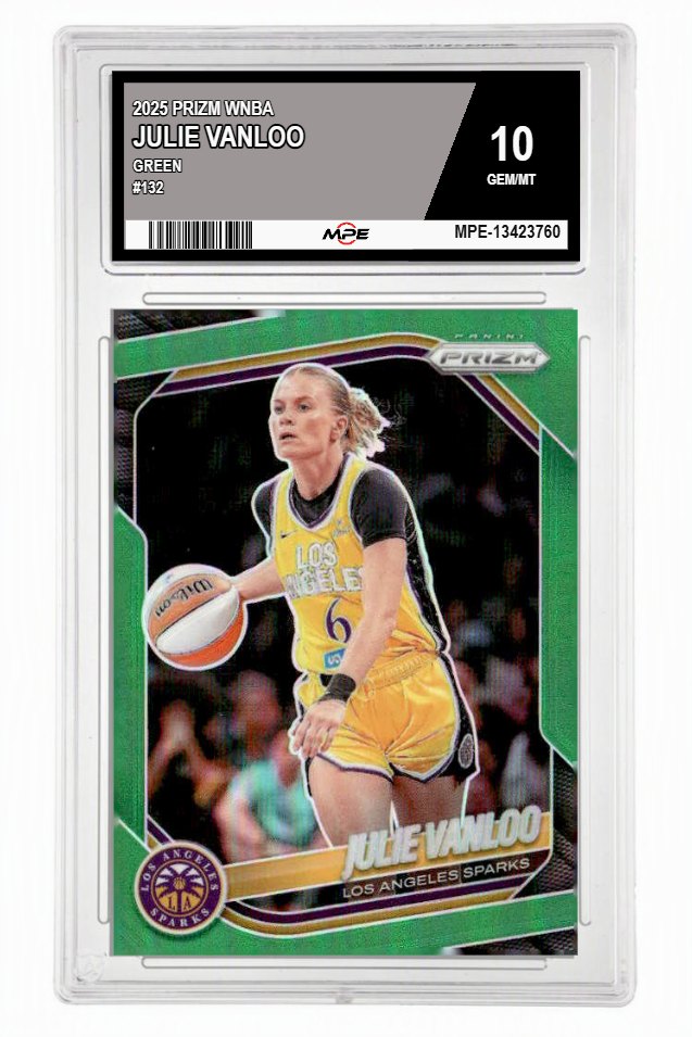 2025 PRIZM WNBA GREEN #132 JULIE VANLOO MPE 10 GEM/MT — graded card auctioned from the MPE vault