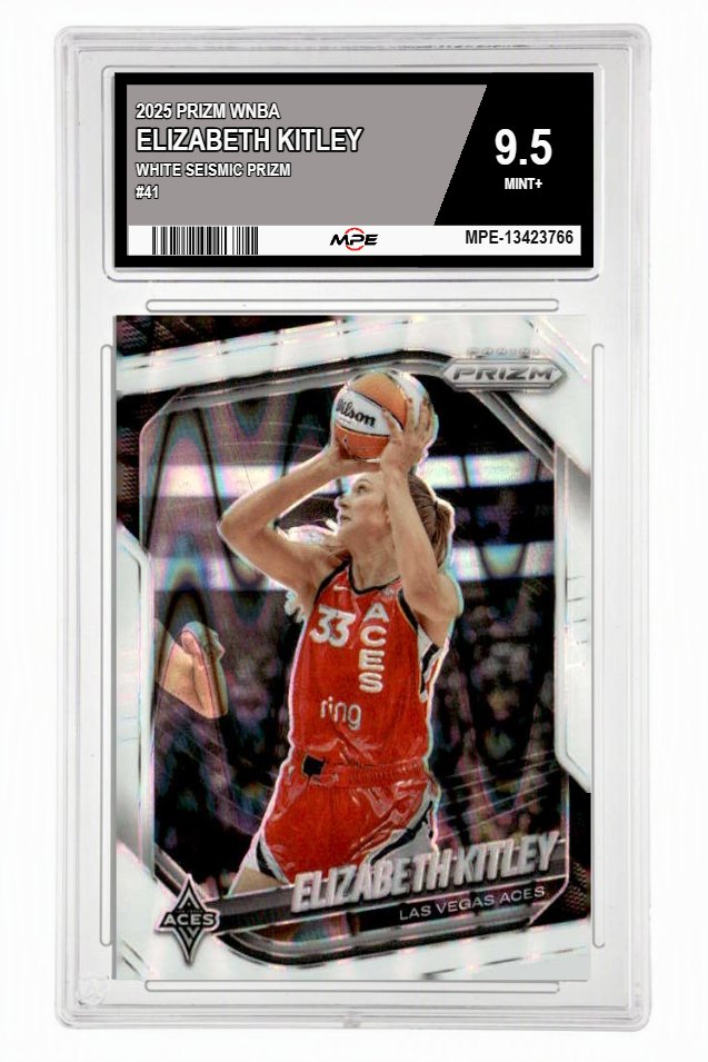 2025 PRIZM WNBA WHITE SEISMIC PRIZM #41 ELIZABETH KITLEY MPE 9.5 MINT+ — graded card up for auction