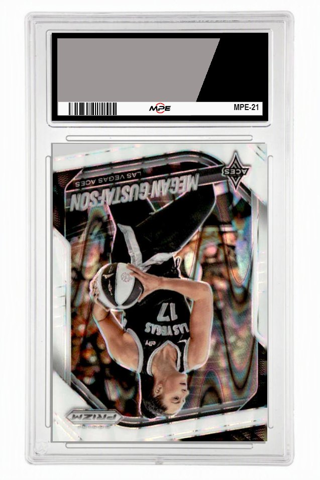 2025 PRIZM WNBA WHITE SEISMIC PRIZM #49 MEGAN GUSTAFSON MPE 9.5 MINT+ — graded card up for auction