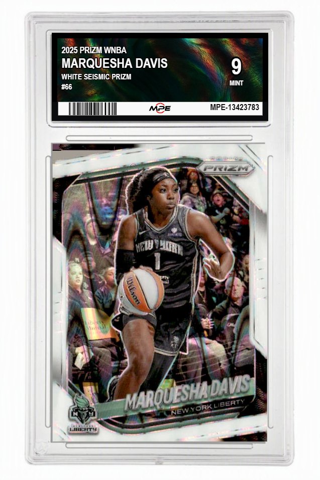 2025 PRIZM WNBA WHITE SEISMIC PRIZM #66 Marquesha Davis MPE 9 MINT — graded card auctioned from the MPE vault