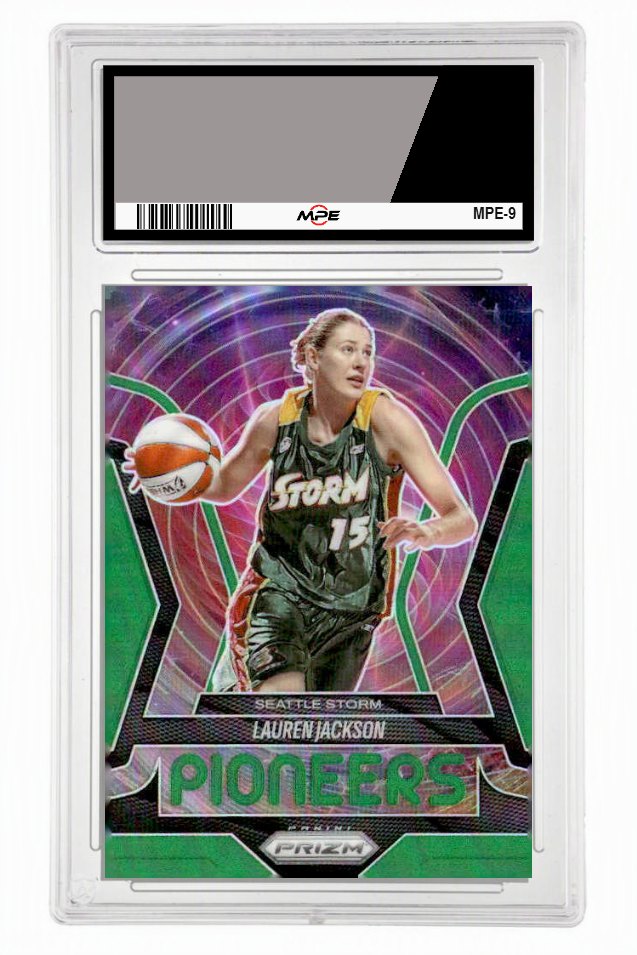 2025 PRIZM WNBA PIONEERS-GREEN PRIZM #4 LAUREN JACKSON MPE 9 MINT — graded card up for auction