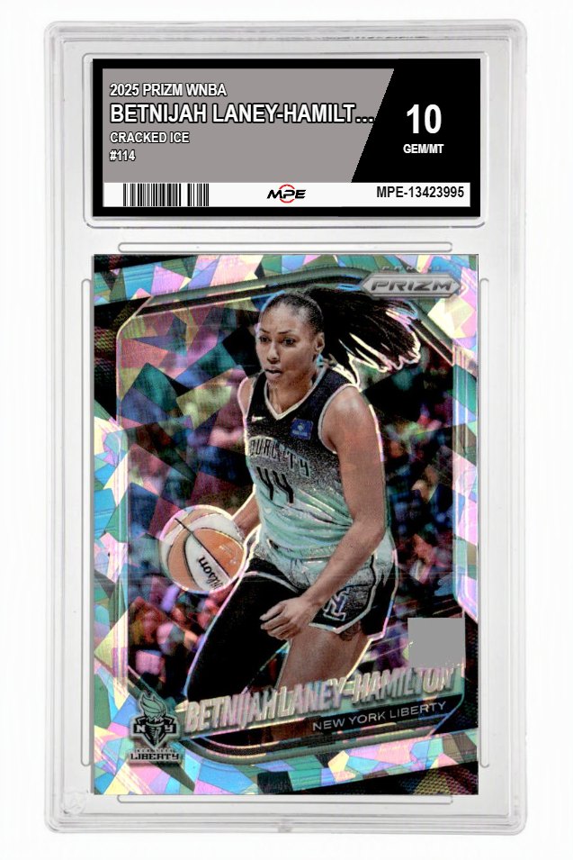 2025 PRIZM WNBA CRACKED ICE #114 BETNIJAH LANEY-HAMILTON MPE 10 GEM/MT — graded card up for auction