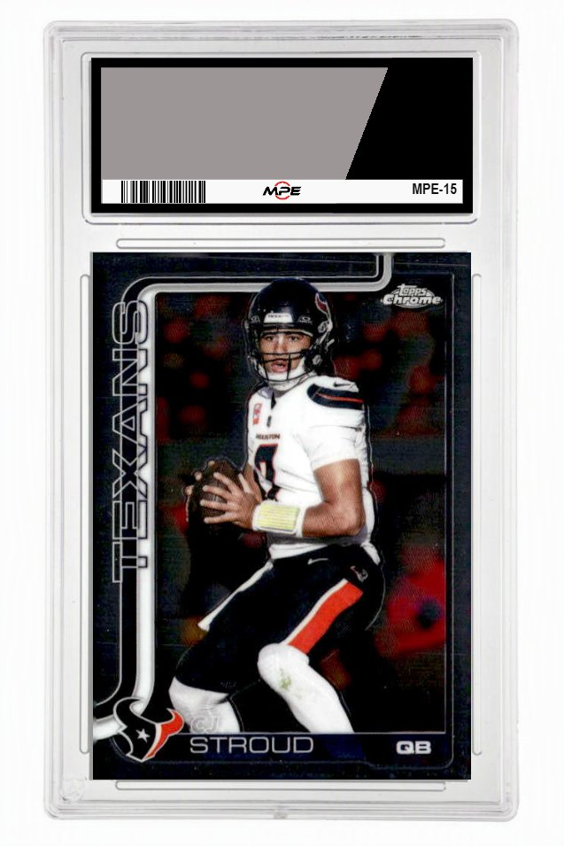2025 TOPPS CHROME #119 CJ STROUD MPE 9.5 MINT+ — graded card up for auction